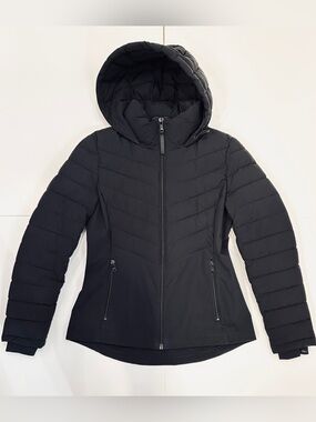 Calvin Klein Black Quilted Hooded Puffer Jacket